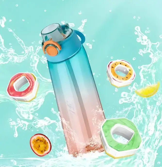 Termo de agua saborizada 900ml + obsequio 3 Sabores