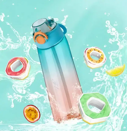 Termo de agua saborizada 900ml + obsequio 3 Sabores
