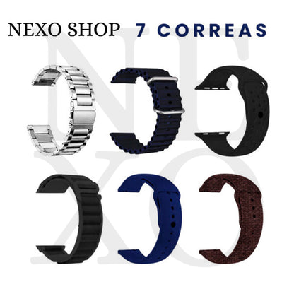 Smartwatch Plus + Audifonos + 7 Correas